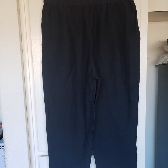 Madewell Black Linen Pants Size Medium - Picture 2 of 4